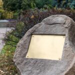 Blank,Plaque,On,The,Stone.,Bronze,Memorial,Plaque,In,The