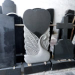Black,Marble,,Granite,Stone,Tombstones,Are,Stored,And,Put,On