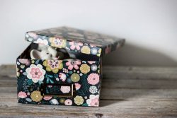 Floral,Baby,Box,With,Keepsakes,Inside.
